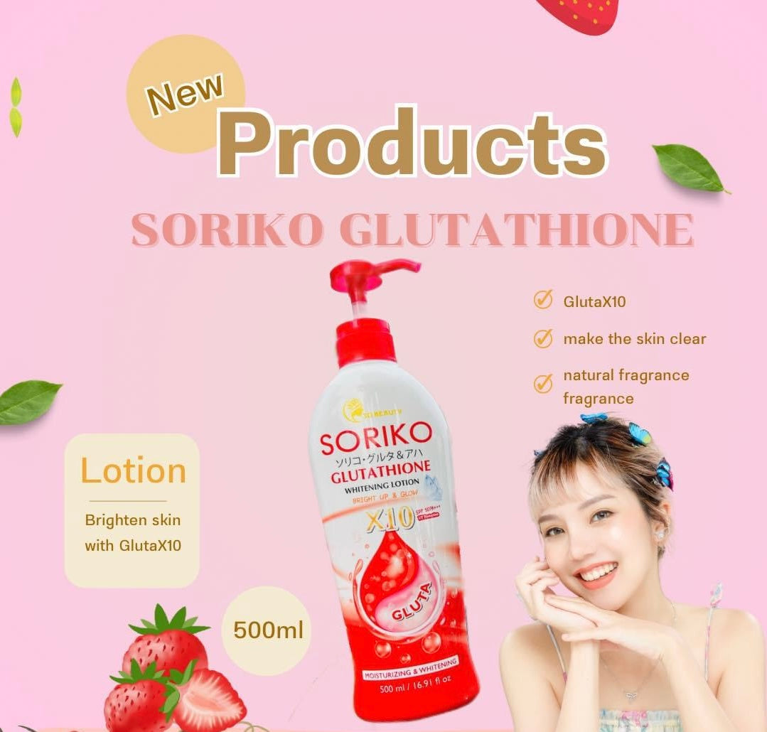 Soriko Glutathione Whitening Lotion SPF50 500ml