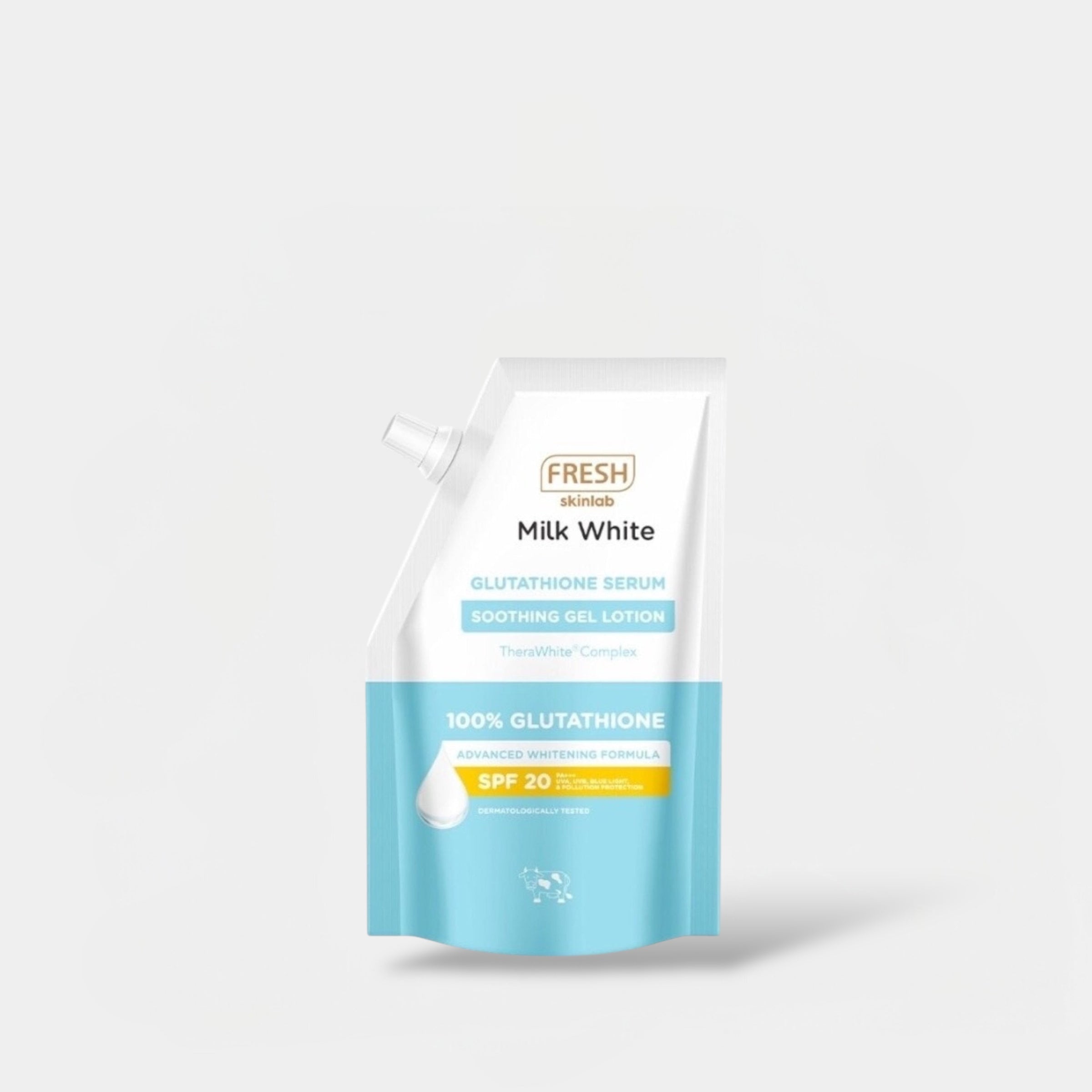 Fresh Skinlab Milk White 3 in 1 Glutathione Soothing Gel Lotion SPF 20 –  Princess Cosmetics Qatar