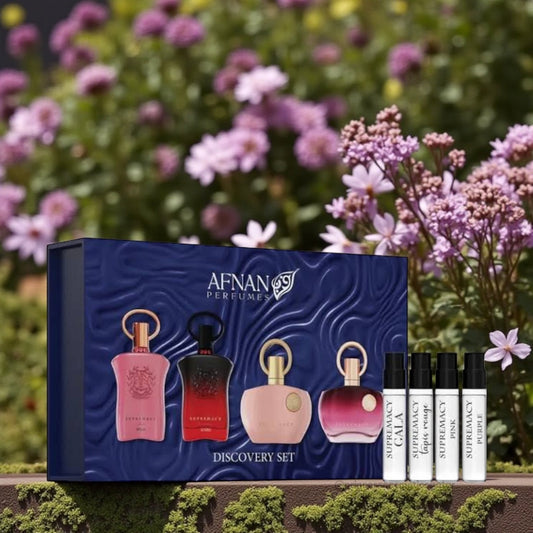 Afnan Supremacy Femme Discovery Set (4x2ml) مجموعة أفنان سوبريماسي فيم ديسكفري - Princess Cosmetics Qatar