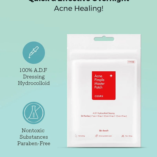 Cosrx Acne Pimple Master Patch (24 Patches) رقعة كوسركس لعلاج حب الشباب والبثور - Princess Cosmetics Qatar