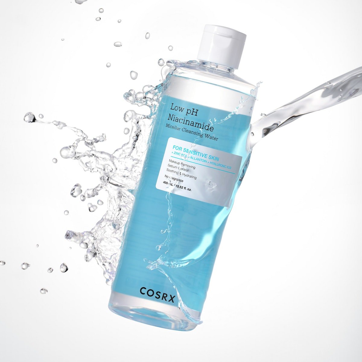 Cosrx Low pH Niacinamide Micellar Cleansing Water 400ml. كوسركس ماء ميسيلار منظف منخفض الحموضة، 400 مل - Princess Cosmetics Qatar