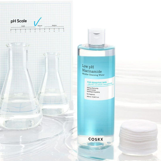 Cosrx Low pH Niacinamide Micellar Cleansing Water 400ml. كوسركس ماء ميسيلار منظف منخفض الحموضة، 400 مل - Princess Cosmetics Qatar