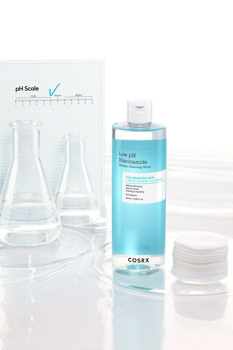 Cosrx Low pH Niacinamide Micellar Cleansing Water 400ml. كوسركس ماء ميسيلار منظف منخفض الحموضة، 400 مل - Princess Cosmetics Qatar