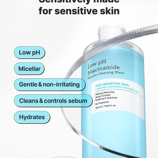Cosrx Low pH Niacinamide Micellar Cleansing Water 400ml. كوسركس ماء ميسيلار منظف منخفض الحموضة، 400 مل - Princess Cosmetics Qatar