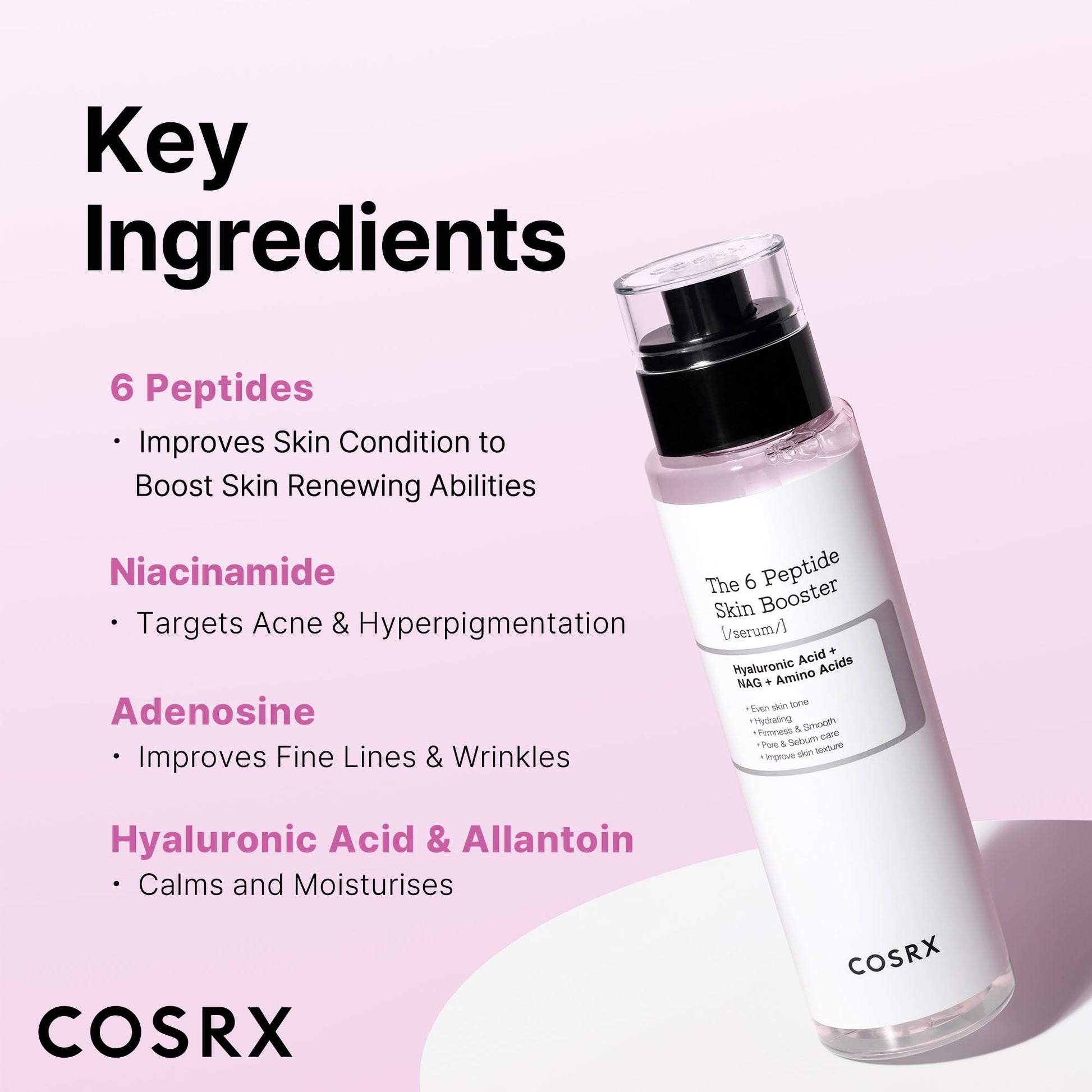 Cosrx The 6 Peptide Skin Booster Serum 150ml. كوسركس مصل 6 ببتيد 150مل - Princess Cosmetics Qatar