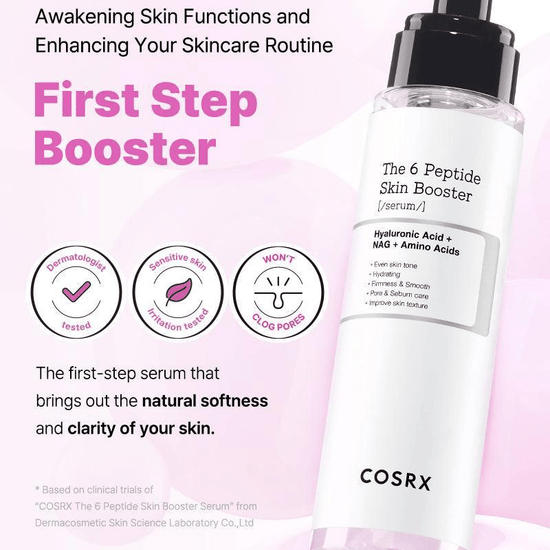 Cosrx The 6 Peptide Skin Booster Serum 150ml سيروم كوسركس ذا 6 ببتيد المعزز للبشرة - Princess Cosmetics Qatar