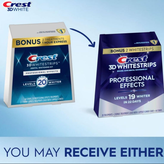 Crest Level 19 3D Whitestrips Teeth Whitening Strip Kit (44 Strips) Crest 3D Whitestrips Level 19 مجموعة شرائط تبييض الأسنان - Princess Cosmetics Qatar