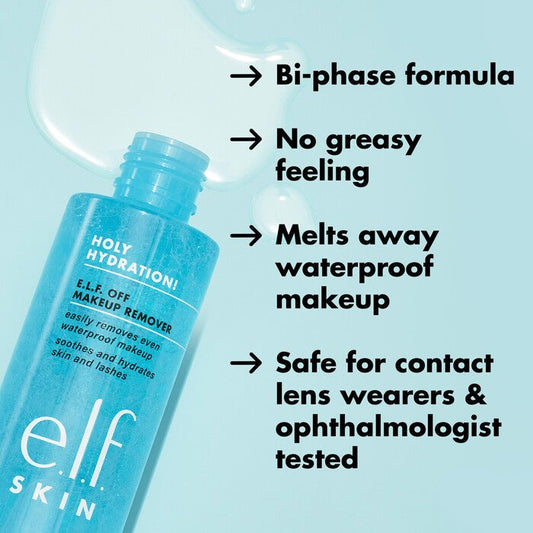 elf Cosmetics Holy Hydration! e.l.f. Off Makeup Remover. إيلف ترطيب رائع! مزيل المكياج من إي.إل.إف. - Princess Cosmetics Qatar