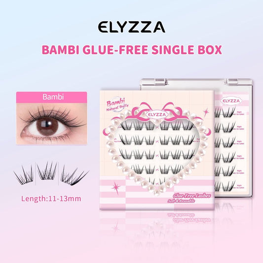 Elyzza Bambi Glue - Free False Eyelashes رموش إليزا بامبي الصناعية الخالية من الغراء - Princess Cosmetics Qatar