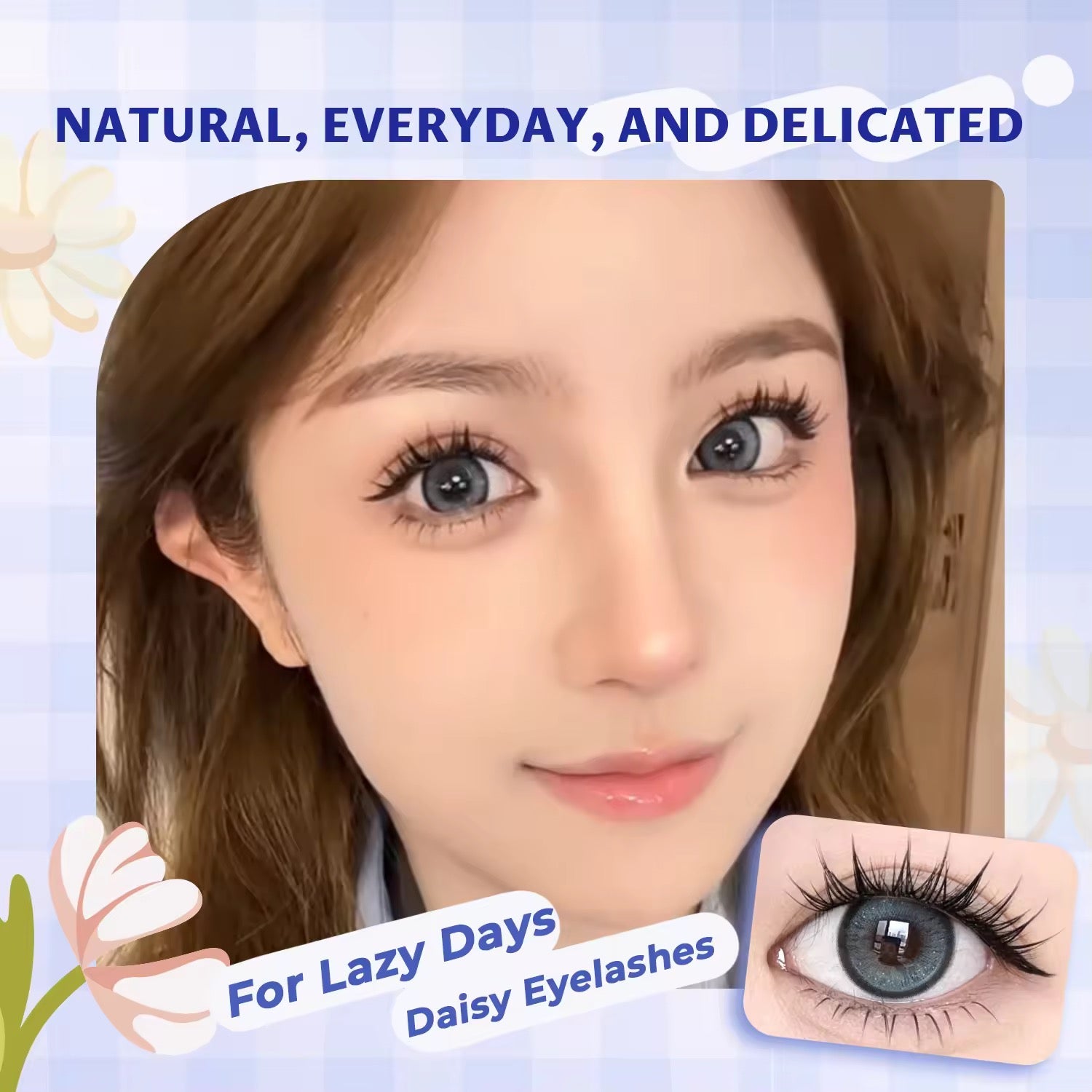 Elyzza Daisy Lashes Round Eyes False Eyelashes رموش إليزا ديزي للعيون المستديرة والرموش الصناعية - Princess Cosmetics Qatar