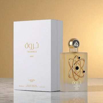 Lattafa Tharwah Gold 100ml لطافة ثروة الذهب - Princess Cosmetics Qatar