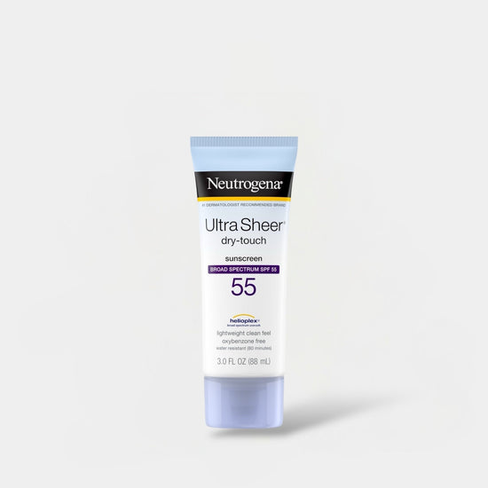 Neutrogena Ultra Sheer Dry - Touch Sunscreen Broad Spectrum SPF 55 88ml نيوتروجينا ألترا شير دراي - تاتش واقي شمسي واسع الطيف بعامل حماية من الشمس 55 - Princess Cosmetics Qatar