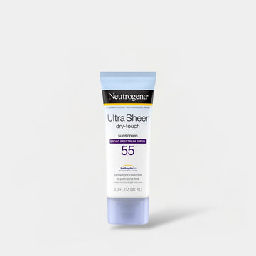 Neutrogena Ultra Sheer Dry - Touch Sunscreen Broad Spectrum SPF 55 88ml نيوتروجينا ألترا شير دراي - تاتش واقي شمسي واسع الطيف بعامل حماية من الشمس 55 - Princess Cosmetics Qatar