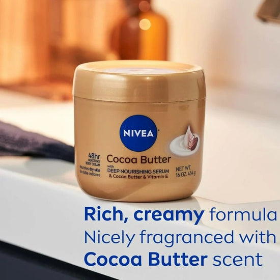 Nivea Cocoa Butter with Deep Nourishing Serum 16oz نيفيا زبدة الكاكاو مع سيروم مغذي عميق - Princess Cosmetics Qatar