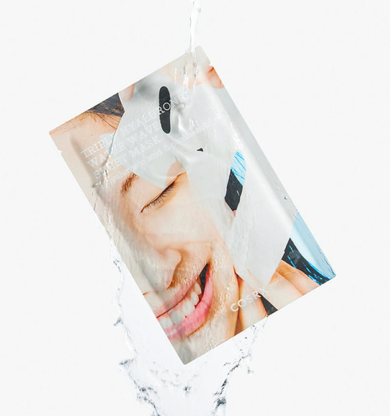 Cosrx Hydrium Triple Hyaluronic Water Wave Sheet Mask 20ml (1 Sheet). كوسركس - قناع الهايدريوم المائي ثلاثي الموجات المائية بالهيالورونيك - Princess Cosmetics Qatar