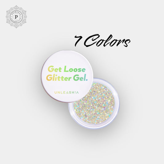 Unleashia Get Loose Glitter Gel (7 Colors). جل جليتر جيت سائب من أنليشيا (7 ألوان) - Princess Cosmetics Qatar