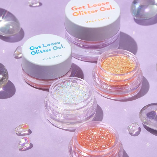 Unleashia Get Loose Glitter Gel (7 Colors). جل جليتر جيت سائب من أنليشيا (7 ألوان) - Princess Cosmetics Qatar