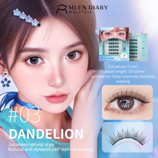 Mlen Diary Dandelion Glueless Falsies مذكرات ملين الهندباء المزيفة الغراء