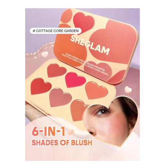 SHEGLAM Flush Crush Cream Blush Palette - Cottage Core Garden شيغلام باليت أحمر خدود كريمي فلاش كراش - كوتيج كور جاردن