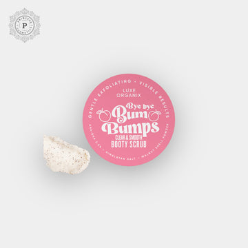 Luxe Organix Bye Bye Bum Bumps Clear & Smooth Booty Scrub 285g لوكس أورجانيكس باي باي بوم مقشر غنائم شفاف وسلس 285 جم