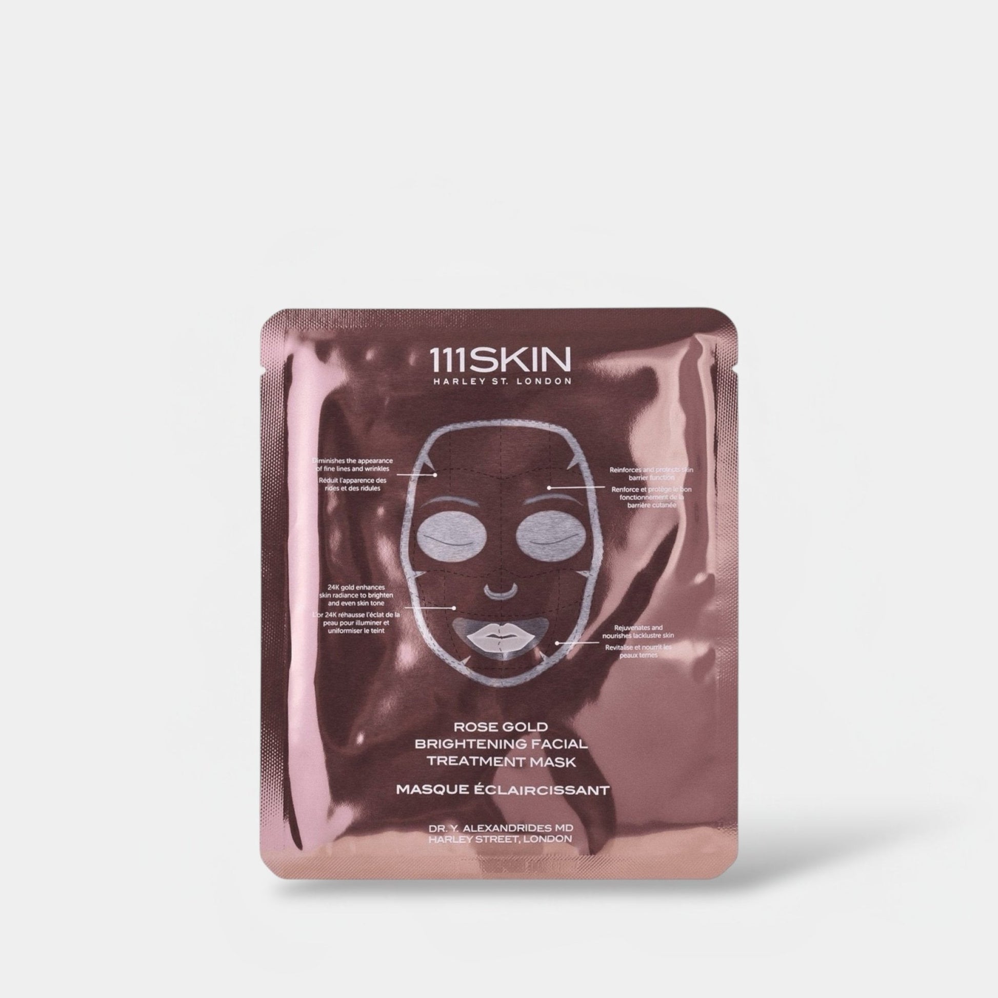111SKIN Rose Gold Brightening Facial Treatment Mask (1 Sheet) 111SKIN الذهب الوردي قناع علاج الوجه المشرق - Princess Cosmetics Qatar