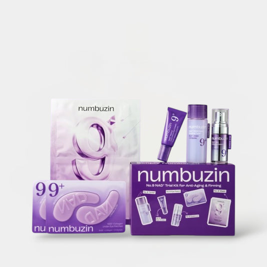 Numbuzin No.9 NAD+ Trial Kit for Anti-Aging & Firming Set (5pcs) نومبوزين رقم 9 – مجموعة تجريبية +NAD لمكافحة علامات الشيخوخة وشدّ البشرة