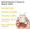 APLB Retinol Vitamin C Vitamin E Beauty Tablets (30 Tablets) APLB ريتينول فيتامين سي فيتامين ه أقراص الجمال