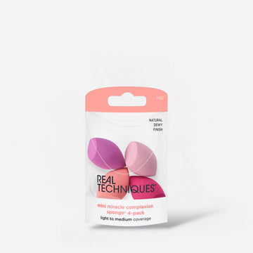 Real Techniques MINI Complexion Sponges 4 Pack ريال تكنيكس – إسفنجات ميني للبشرة، 4 قطع