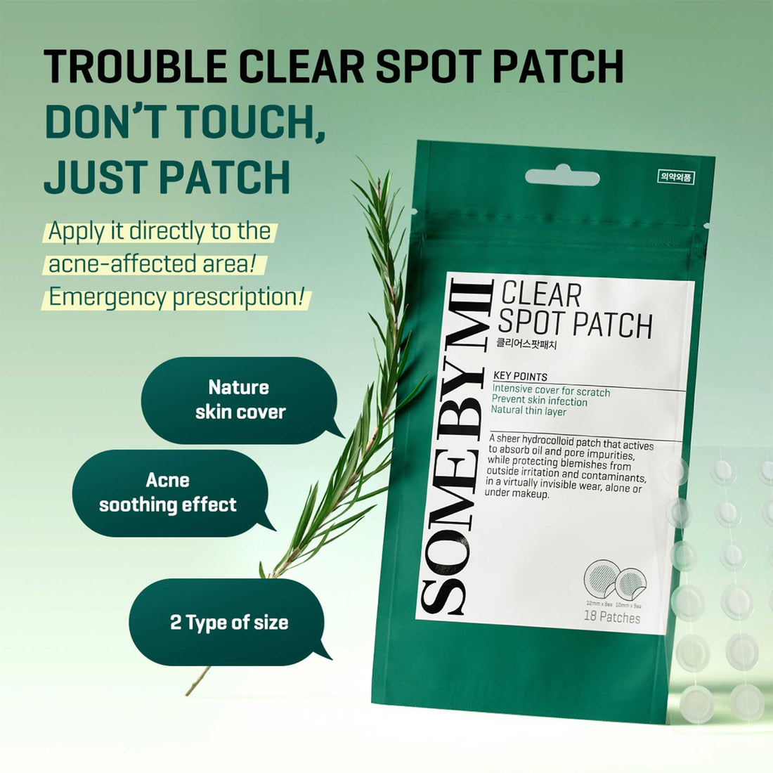 Somebymi 30 Days Miracle Clear Spot Patch 18ea - Renewed