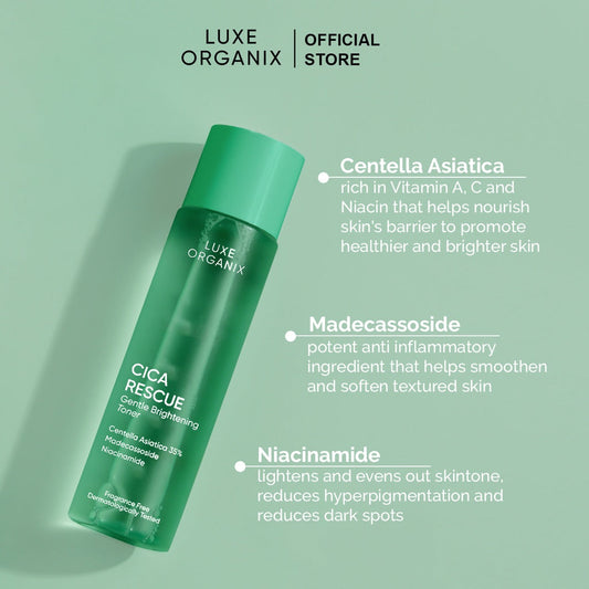 Luxe Organix Cica Rescue Calming Toner 150ml لوكس أورجانيكس سيكا ريسكيو تونر مهدئ 150 مل