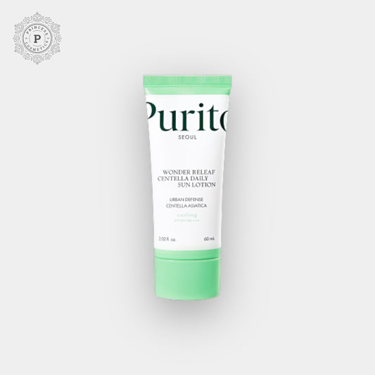 Purito Wonder Releaf Centella Daily Sun Lotion SPF50 PA++++ 60ml. بوريتو وندر ريليف سينتيلا ديلي صن لوشن