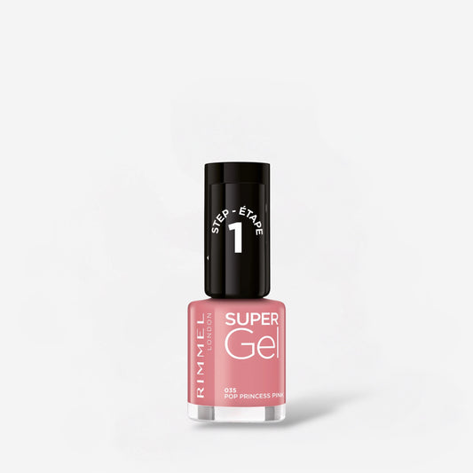 Rimmel Super Gel Nail Tip - 035 Pop Princess Pink ريميل سوبر جل للأظافر - 035 بوب برنسيس بينك