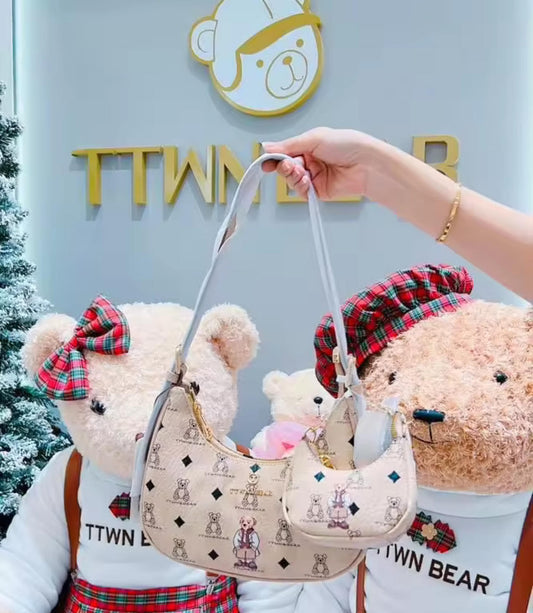 TTWN Bear Moon Bag - Brown. TTWN حقيبة بير مون - بني