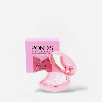 Ponds Translucent Pressed Powder Bright & Glow Shimmer Finish 4.5g بودرة مضغوطة شفافة من بوندز، لمسة نهائية لامعة ومشرقة