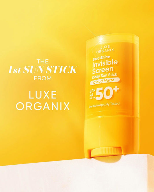 Luxe Organix Zero Shine Invisible Screen Daily Sun Stick 17g لوكس أورجانيكس زيرو شاين شاشة غير مرئية ديلي صن ستيك 17 جرام