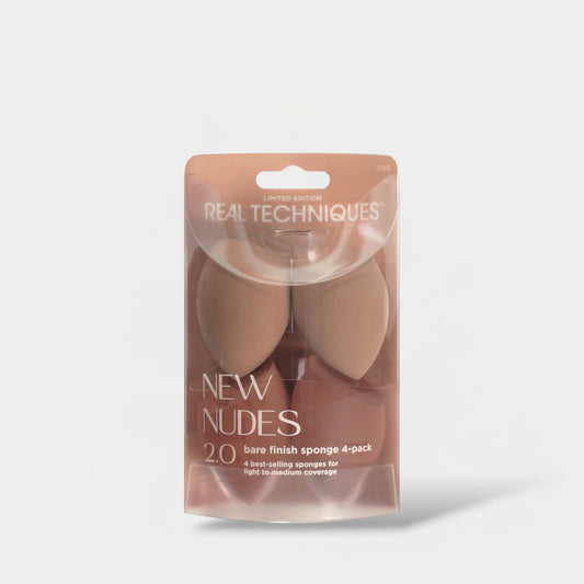 Real Techniques Bare Finish Sponge 4 Pack ريال تكنيكس إسفنجة باري فينيش – عبوة من 4 قطع