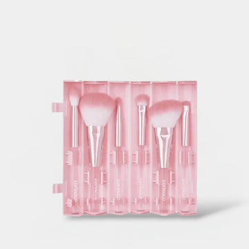 Coringco Pink Roll Make Up Brush Set (6pcs) طقم فرش مكياج كورينكو بينك رول
