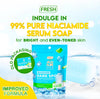 Fresh Skinlab Jeju Aloe Ice Niacinamide Dark Spot Serum Face & Body Soap 100g. فريش سكينلاب جيجو ألو آيس نياسيناميد مصل البقع الداكنة صابون الوجه والجسم