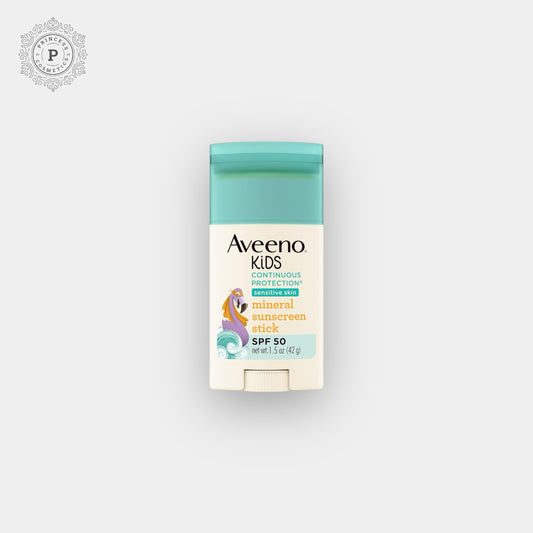 Aveeno KIDS Mineral Sunscreen Stick with Broad Spectrum, SPF 50 42g. أفينو عصا الوقاية من الشمس المعدنية مع طيف واسع، عامل حماية من أشعة الشمس 50، 42 جرام للطفل