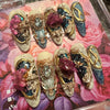 Purple Flower High Quality Nails أظافر عالية الجودة مزينة بزهرة بنفسجية