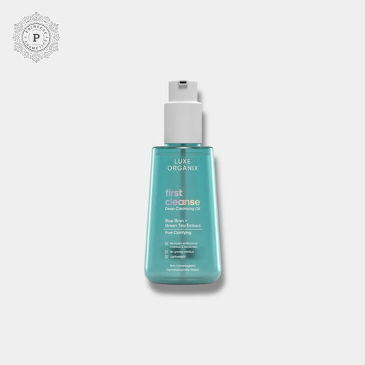 Luxe Organix First Cleanse Deep Cleansing Oil Pore Clarifying 120ml لوكس أورجانيكس التنظيف الأول زيت التنظيف العميق لإزالة المسام