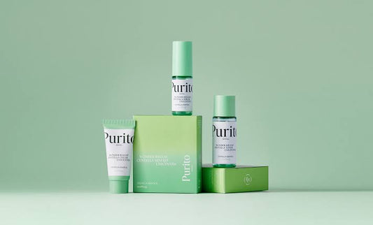 Purito Wonder Releaf Centella Mini Kit Unscented (30mlx15mlx15ml) بوريتو وندر ريليف سينتيلا ميني كيت غير معطر