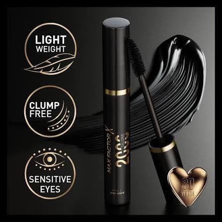 Max Factor 2000 Calorie Full Volume Mascara Black ماكس فاكتور ماسكارا 2000 كالوري لحجم كامل - أسود