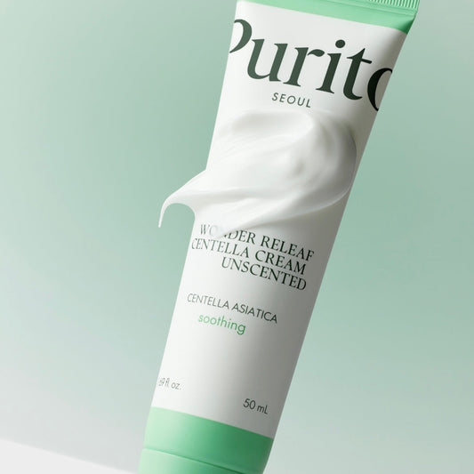 Purito Wonder Releaf Centella Cream Unscented 50ml - Renewed. بوريتو وندر ريليف كريم كينتيلا غير معطر