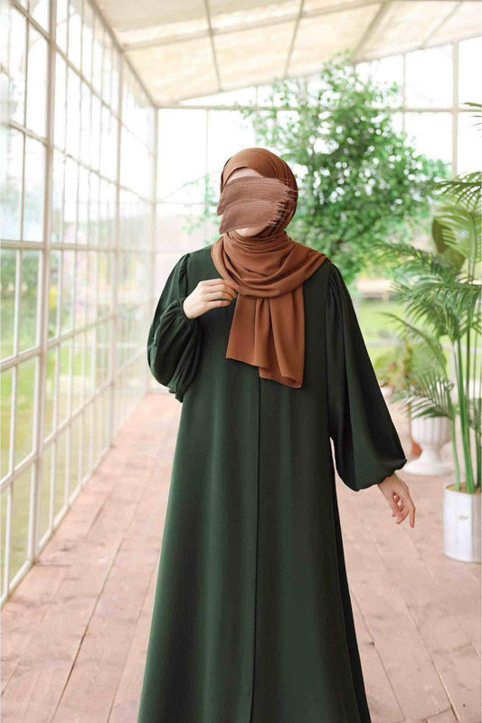 Plain Abaya - Green عباية سادة - أخضر