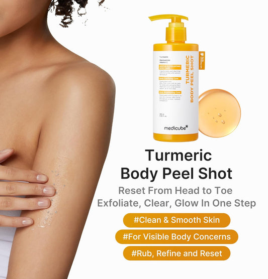 Medicube Kojic Acid Turmeric Body Peel Shot 280ml مقشر الجسم بالكركم وحمض الكوجيك من ميديكوب
