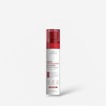 Luxe Organix Hypochlorous Acid 0.02% Clear Skin Defense Antibacterial Mist 100ml بخاخ لوكس أورجانيكس المضاد للبكتيريا بحمض الهيبوكلوروس 0.02%، 100 مل