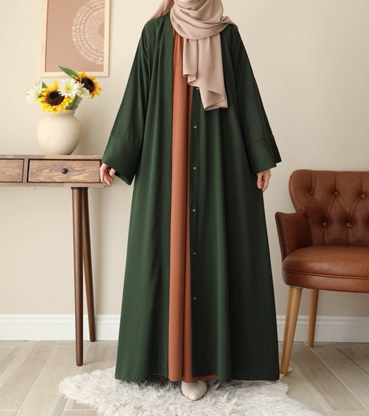 Klasik Abaya - Green. عباية كلاسيك - أخضر