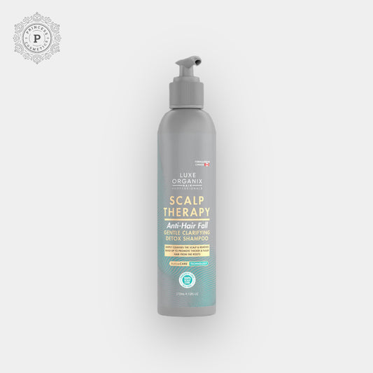 Luxe Organix Scalp Therapy Anti-Hair Fall Gentle Clarifying Detox Shampoo 270ml لوكس أورجانيكس شامبو علاج فروة الرأس المضاد لتساقط الشعر اللطيف لإزالة السموم 270 مل