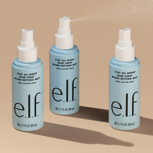 elf Cosmetics Stay All Night Blue Light Micro-Fine Setting Mist 80ml قزم مستحضرات التجميل البقاء طوال الليل رذاذ الإعداد الصغير للضوء الأزرق